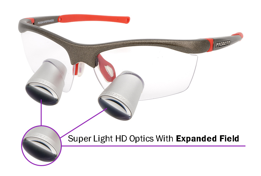 Expanded Field Dental Surgical TTL Loupes Fusion 3.0x 