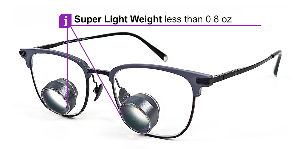 Ultra View Mini Dental Surgical TTL Loupes 2.5x | Super Light | Large Field