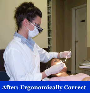 posture after using loupes